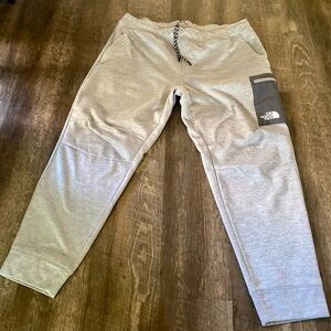 The North Face Mens Fleece Joggers Track Pants Grey